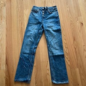 Reformation Cynthia high rise straight jeans